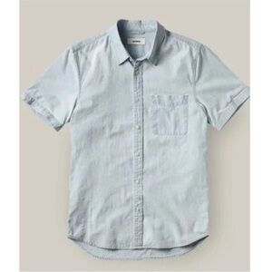 Buck Mason Short Sleeve Chambray Button Up Shirt Cotton Men’s XL